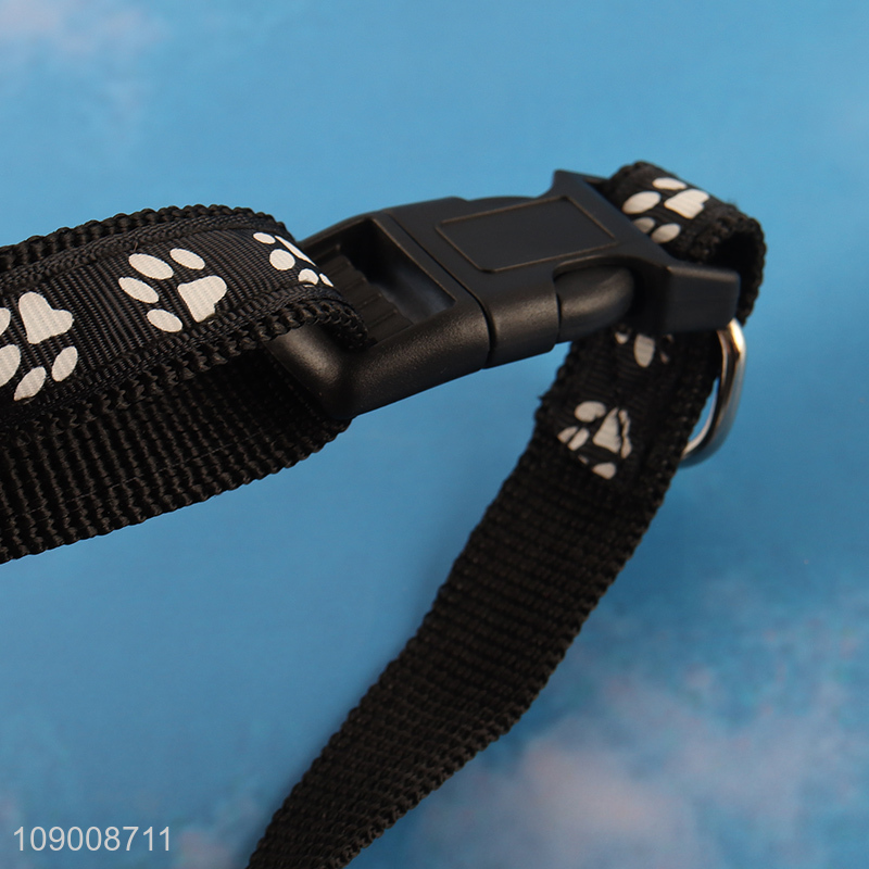 Online Wholesale Paw Print Dog Collar with Quick-Rlease Buckle