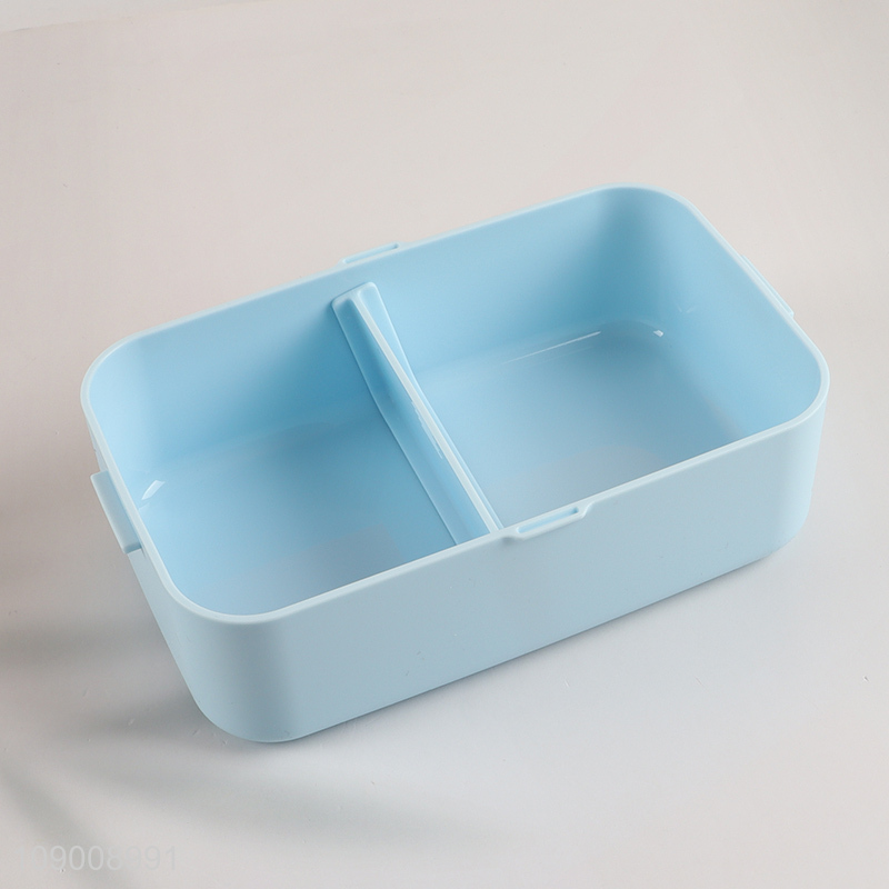 Most popular portable 1200ml blue lunch box bento box with fork&spoon