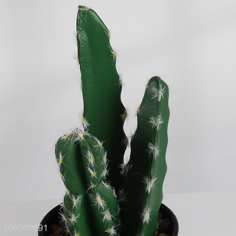 Best selling indoor decor natural artificial potted cactus fake bonsai