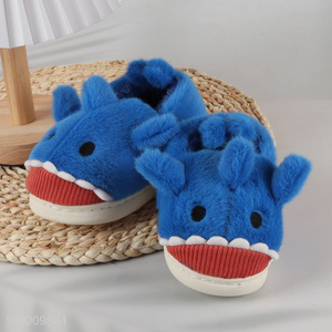 Popular products shark shape cartoon kids home slippers for winter