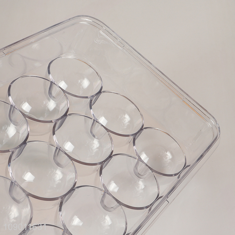 China factory egg storage box clear stackable egg trays with timer