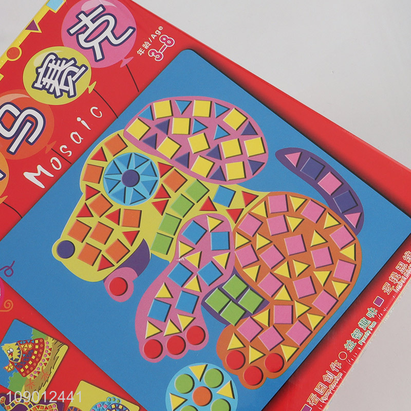 Hot products kids educational DIY handcraft mosaic sticker painting toy