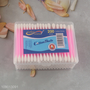 Hot Selling Cotton Swabs 200 Pieces Disposable Cotton Buds for Makeup