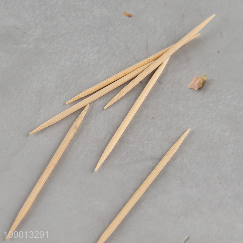 High Quality 300 Count Disposable Double-Pointed Natural Bamboo Toothpicks