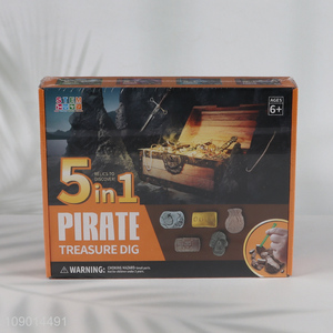 Yiwu market children educational toys pirate treasure digging kit toys