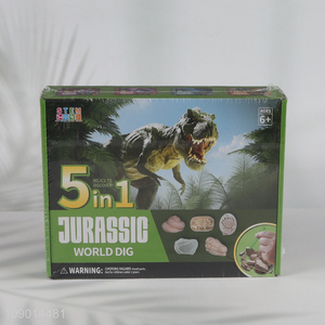 Low price creative Jurassic world children digging kit educational toys