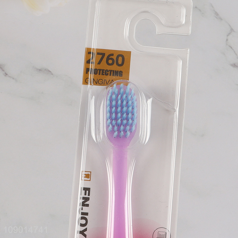 Factory direct sale multicolor soft bristle sensitive teeth toothbrush for oral care