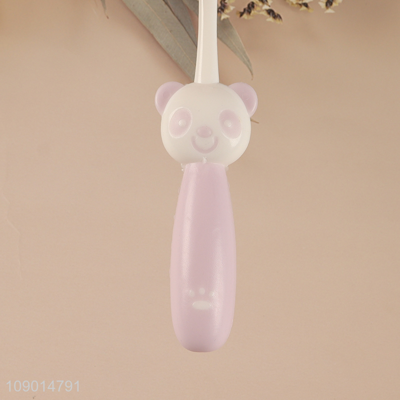 Good selling cartoon panda children oral care toothbrush wholesale