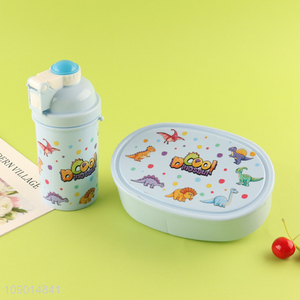 Good Quality Cute Cartoon Bento Lunch Box and Water Bottle Set