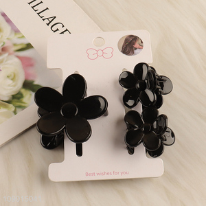 Good Quality 3PCS Plastic Flower Hair Clips for Thick and Thin Hair