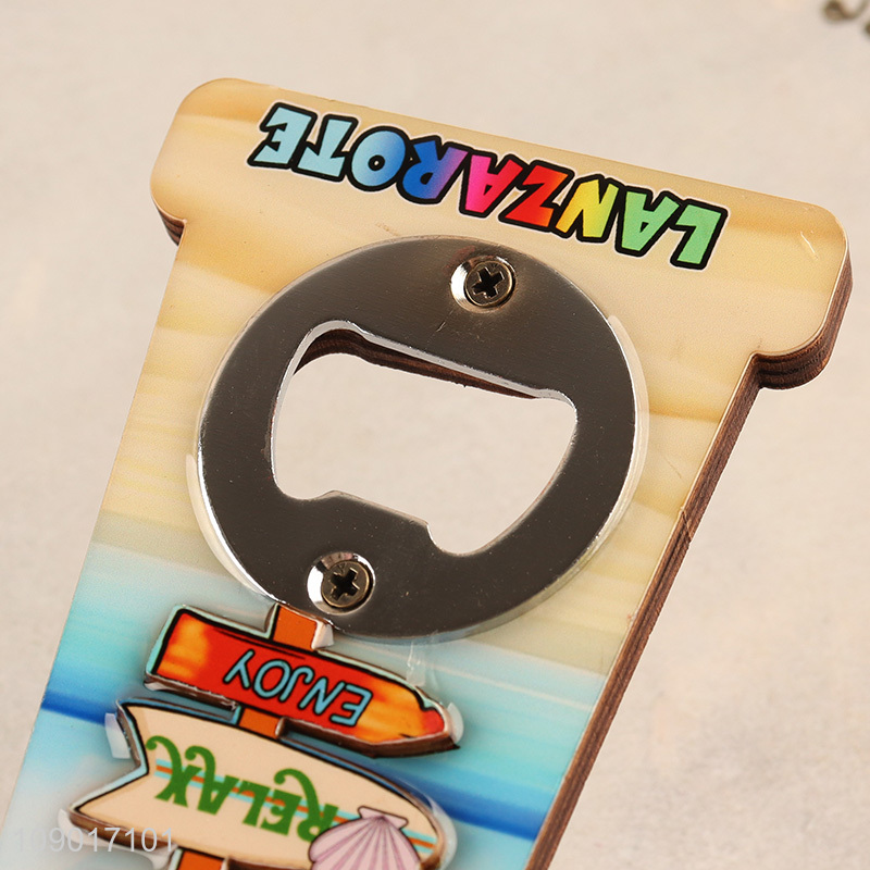 Hot Selling Magnetic Bottle Opener Fridge Magnet Bottle Opener Lanzarote Souvenir