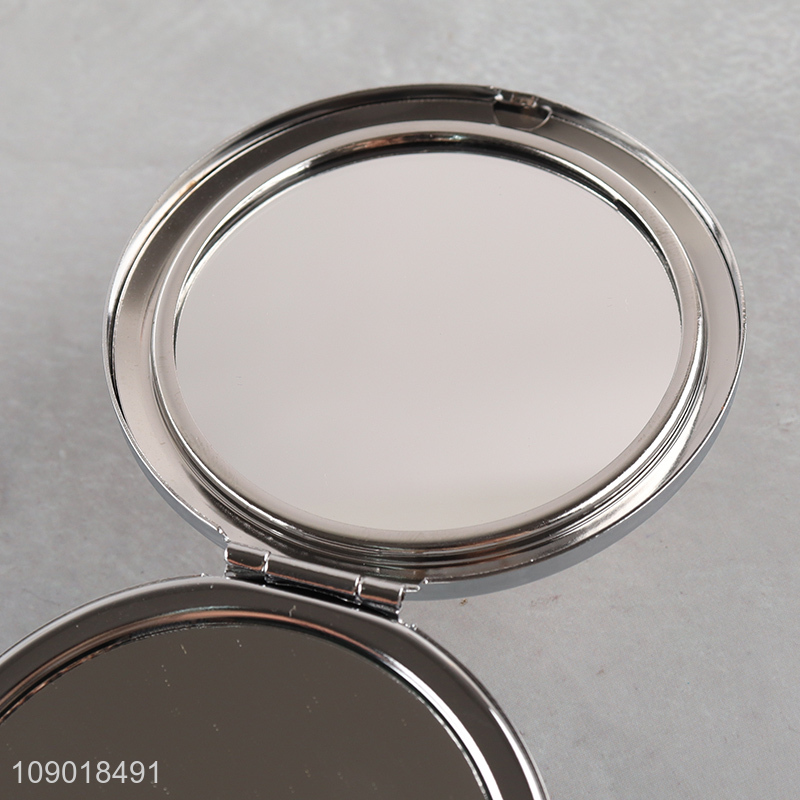 New Product Portable Makeup Mirrors Round Folding Travel Pocket Mirrors