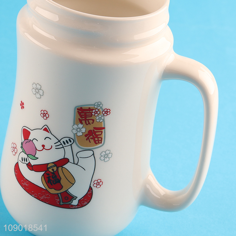 New Product 500ml Ceramic Coffee Mug Cute Cartoon Ceramic Cup