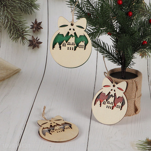 Online wholesale wooden christmas hanging ornaments Christmas decoration