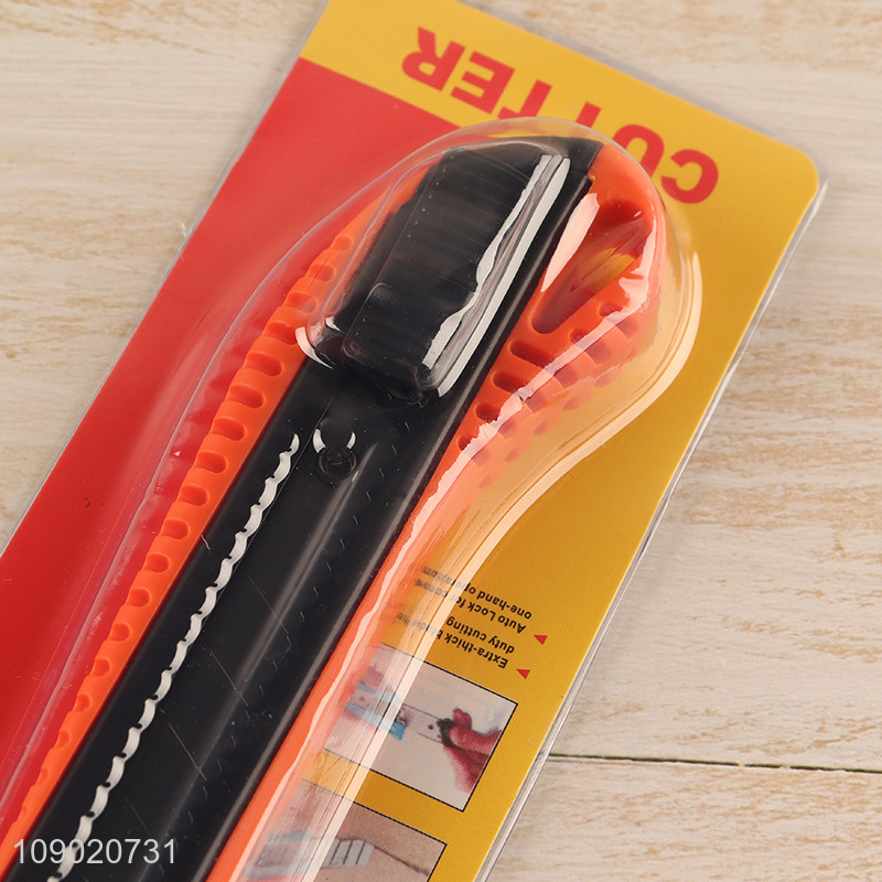 High Quality 18mm Carbon Steel Utility Knife Heavy Duty Sharp Box Cutter