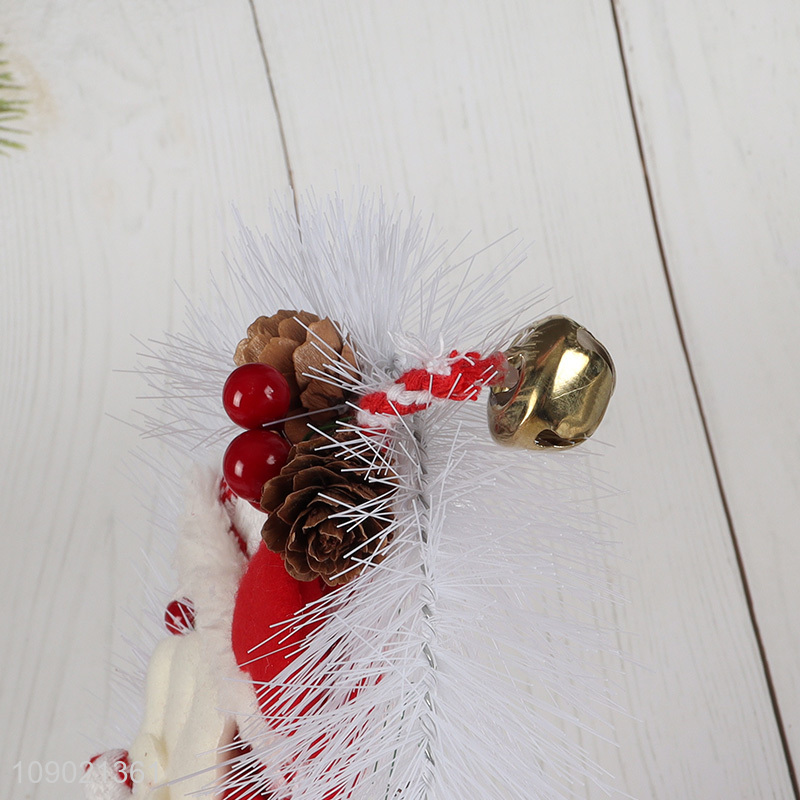 Yiwu market Christmas decoration hanging red berries Santa Claus Christmas wreath