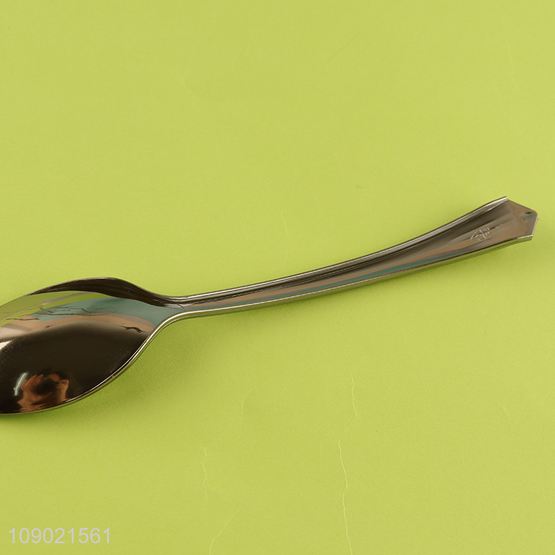 Online Wholesale 50PCS Disposable Silver Plastic Spoons Disposable Silverware