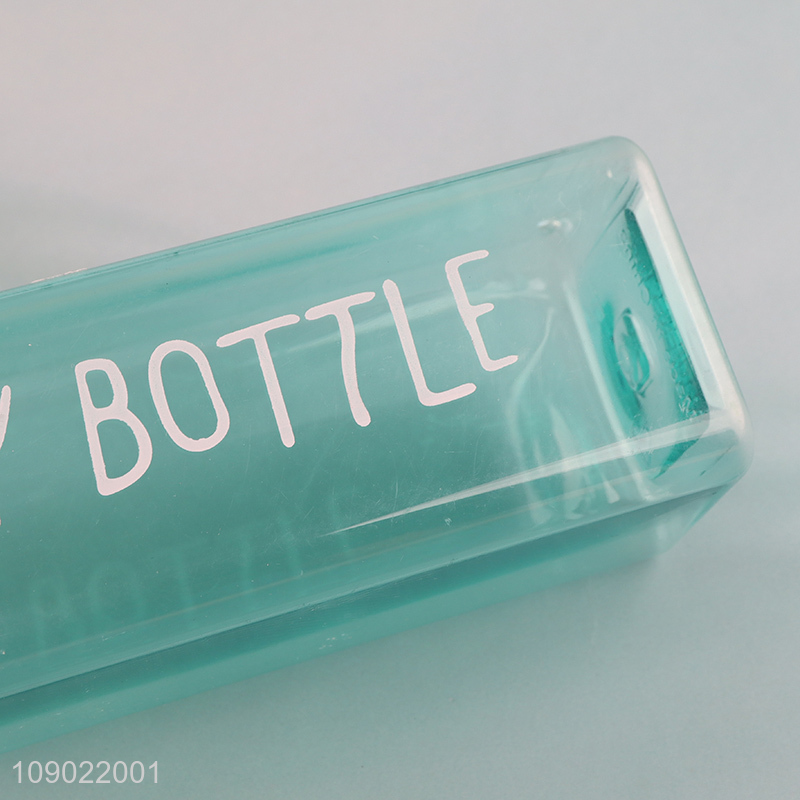 Online Wholesale 500ml Square Water Bottle Portable Plastic Water Bottle