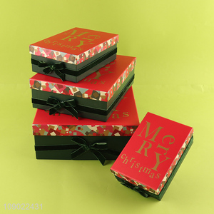 Online Wholesale 4PCS Christmas Gift Boxes Set Xmas Gift Wrap Boxes Set