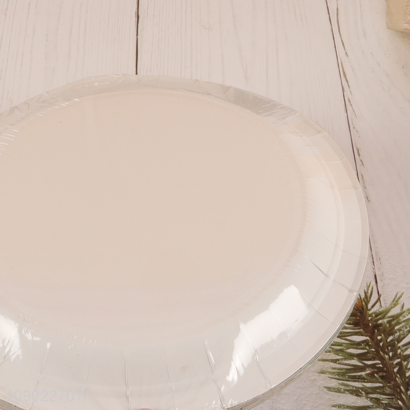 New arrival round Christmas party supplies disposable paper plate for dinnerware