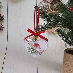 Good sale heart shape Christmas tree hanging ornaments photo frame ball