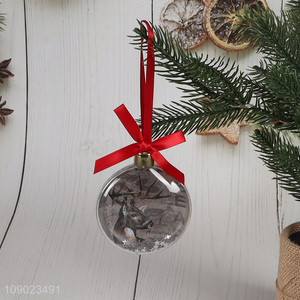 Factory price xmas tree hanging ornaments photo frame ball for sale