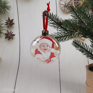 Best sale Christmas tree hanging ornaments photo ball ornaments wholesale