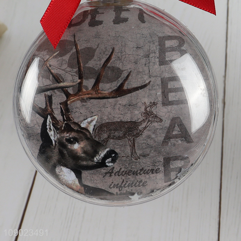 Factory price xmas tree hanging ornaments photo frame ball for sale