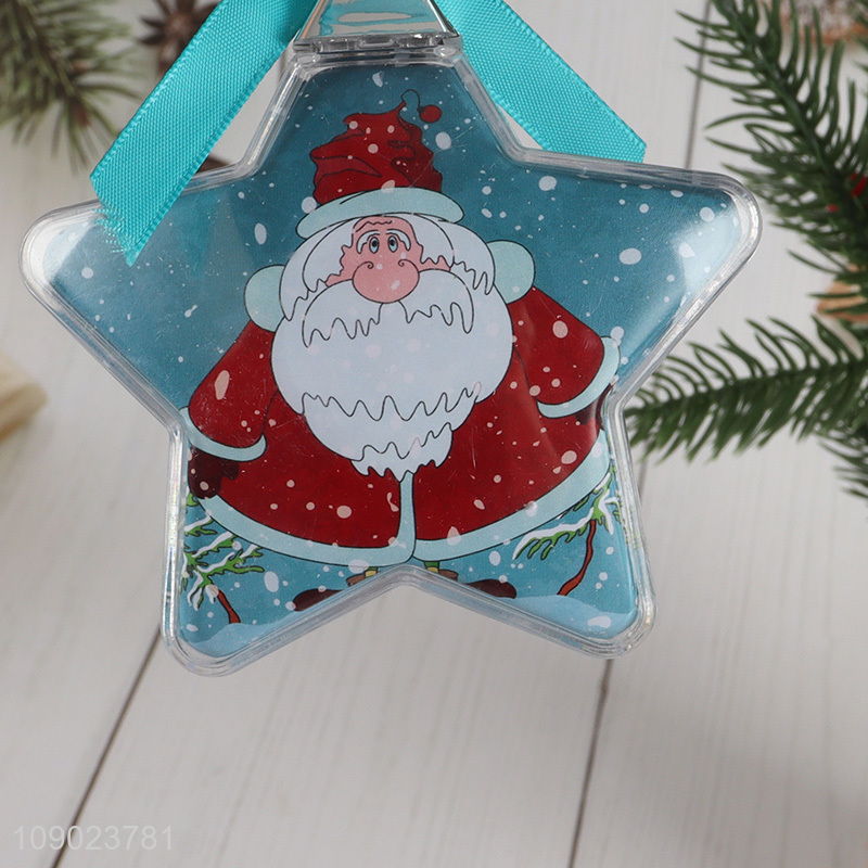 New arrival star shape photo frame hanging ornaments for Christmas tree decoration