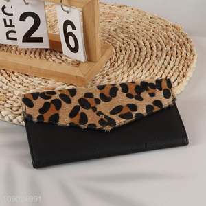 Top products fashionable leopard printed women wallet for gifts