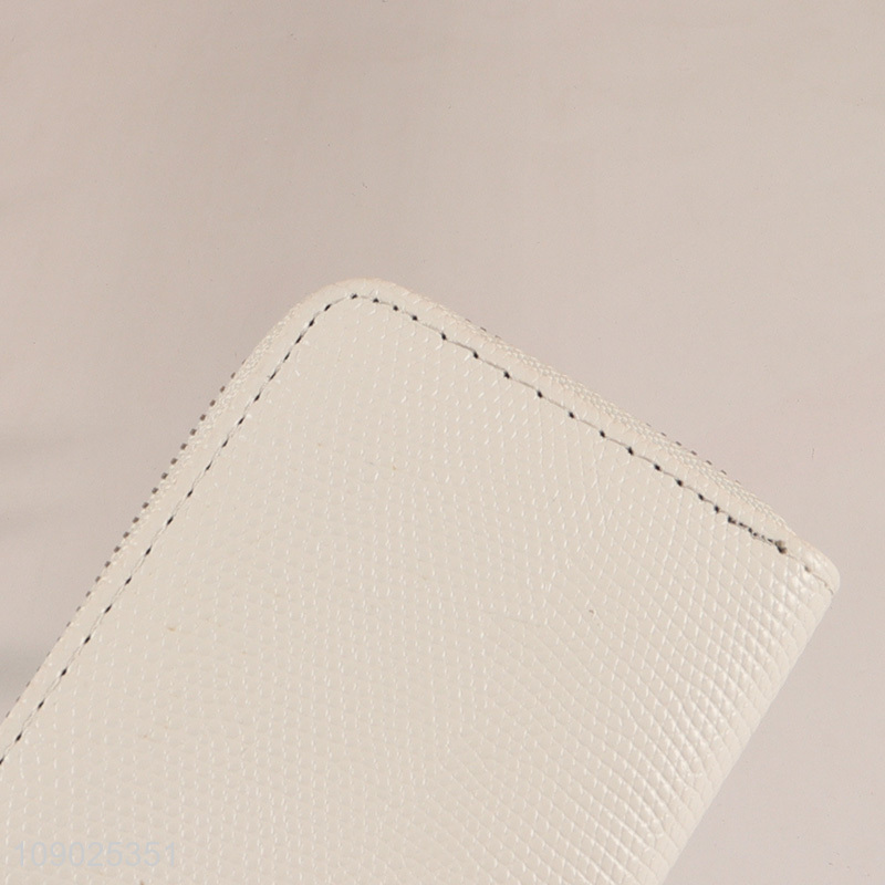 Online wholesale white women fashionable pu leather small wallet for gifts