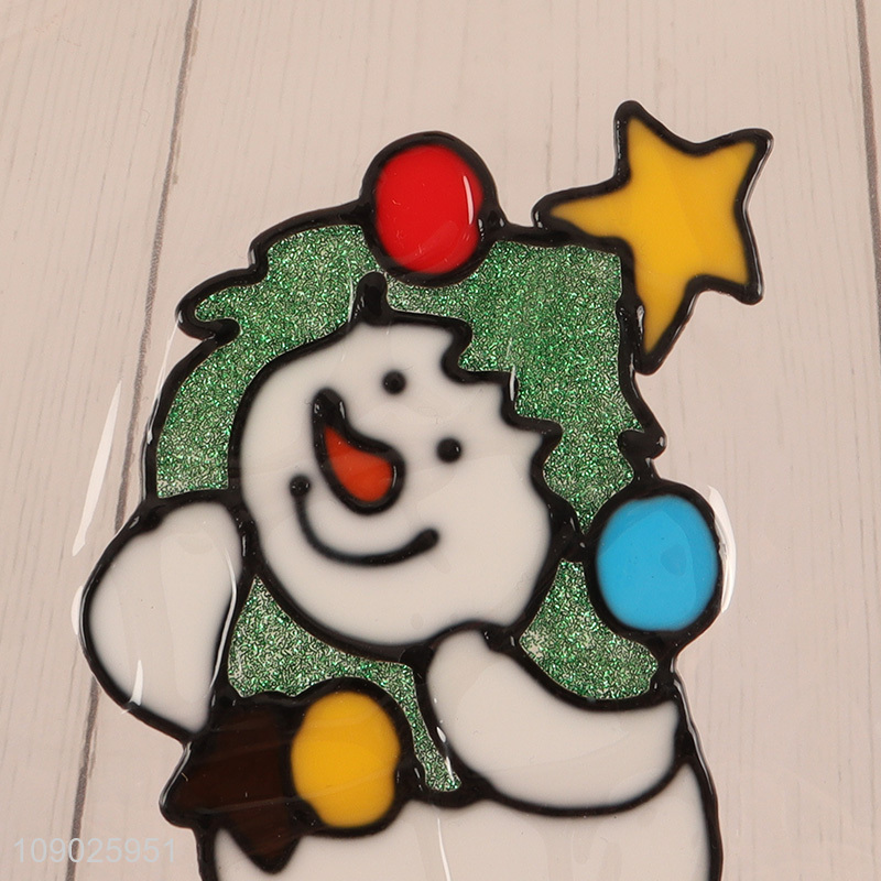 Factory Price PVC Christmas Window Clings Reusable Cartoon Window Decals