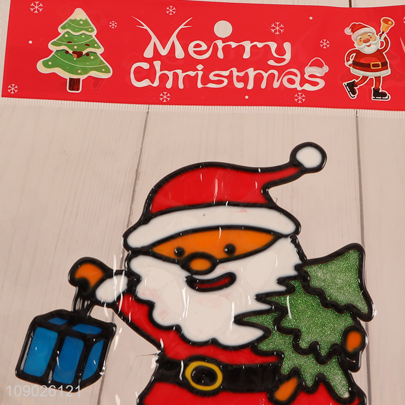 Hot Selling PVC Christmas Window Clings Thick Reusable Window Stickers