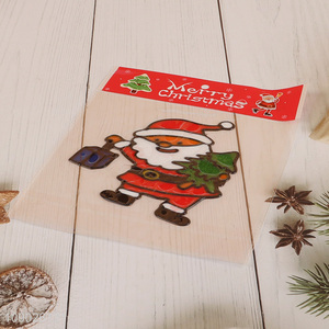 Hot Selling PVC Christmas Window Clings Thick Reusable Window Stickers