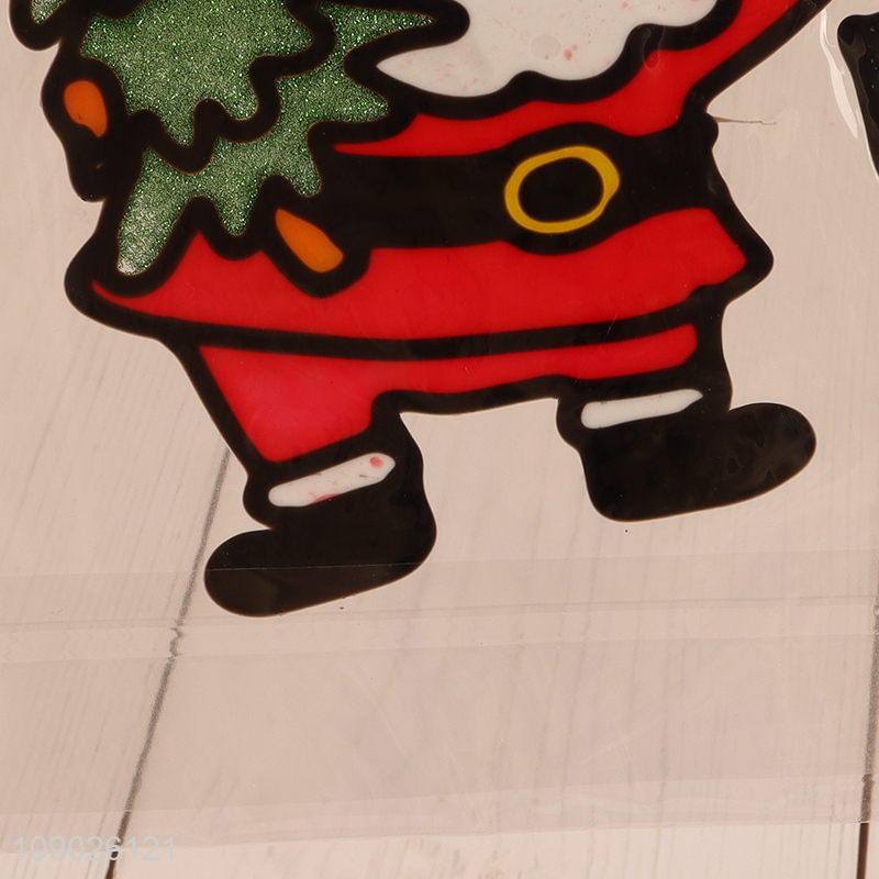 Hot Selling PVC Christmas Window Clings Thick Reusable Window Stickers