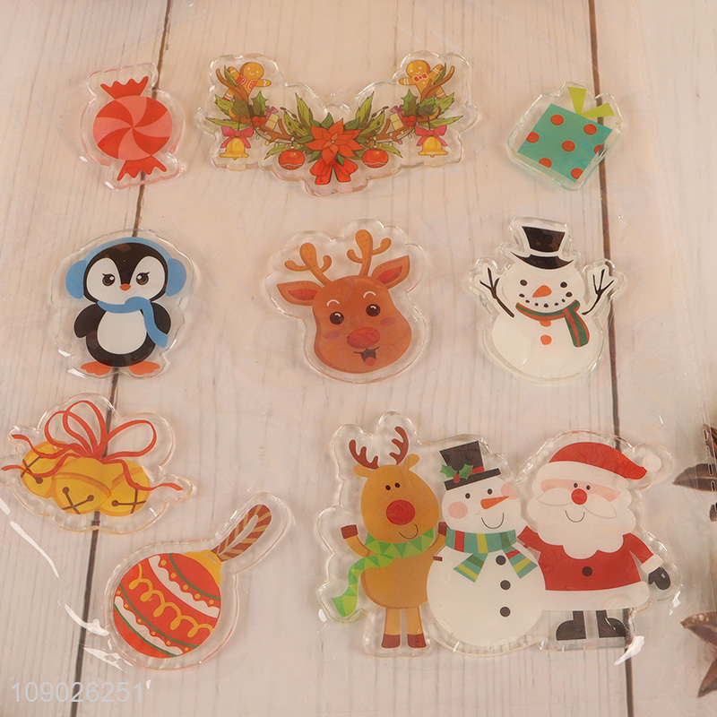 High Quality PVC Christmas Window Clings Thick Reusable Window Stickers