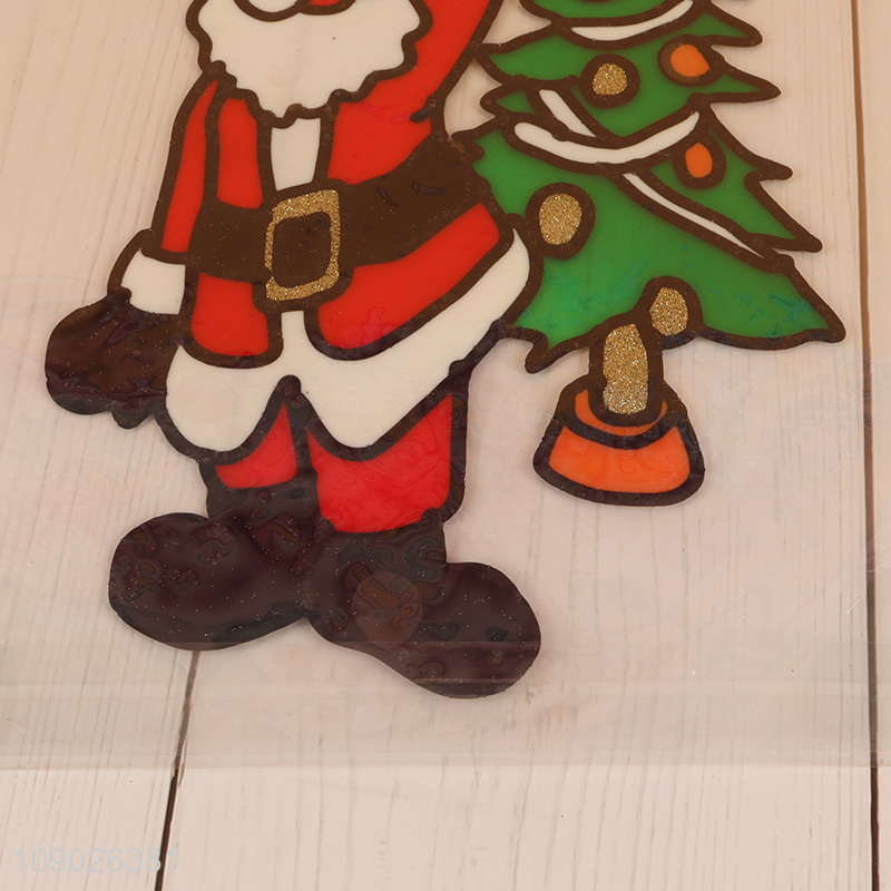 New Arrival PVC Christmas Window Clings Thick Reusable Window Stickers