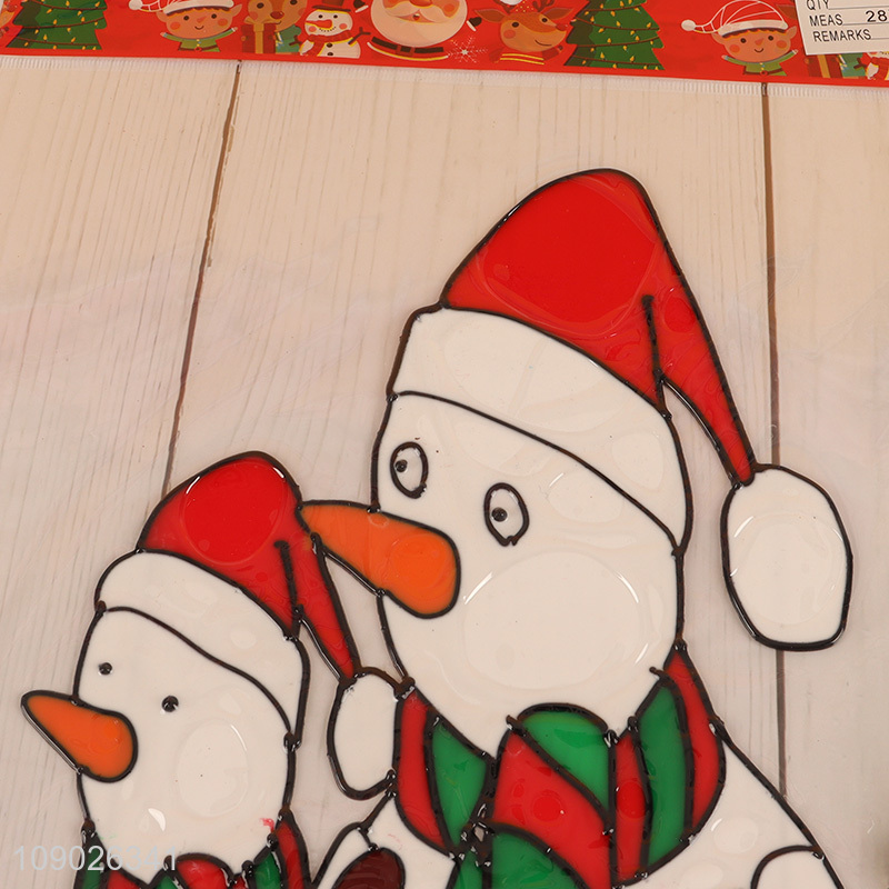 Good Quality PVC Christmas Window Clings Reusable Cartoon Window Decals