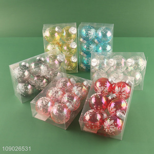 Hot selling multicolor round Christmas hanging decoration Christmas ball set