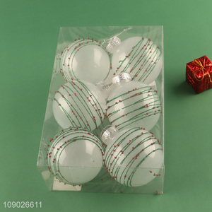 New product round PET Christmas tree hanging ornaments Christmas ball set