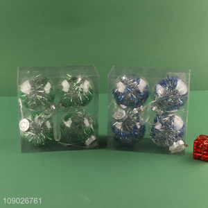 Low price 4pcs round Christmas tree hanging ornaments Christmas ball for sale