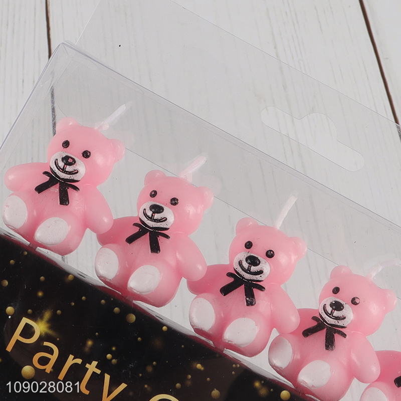 Hot items cartoon bear birthday cake decorative candle cupcake candle for sale