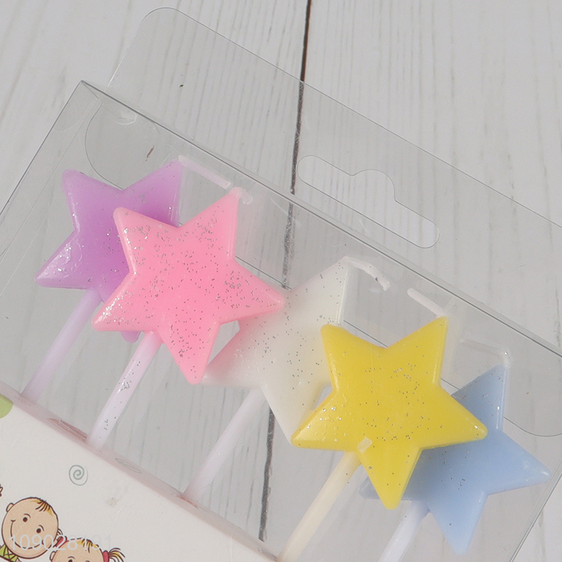 Factory supply star shape birthday cake decorative candle holiday party candle