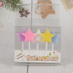 Factory supply star shape birthday cake decorative candle holiday party candle