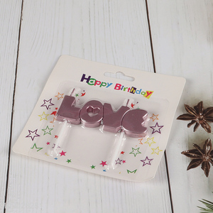 Factory direct sale love letter birthday cake candle party candle wholesale