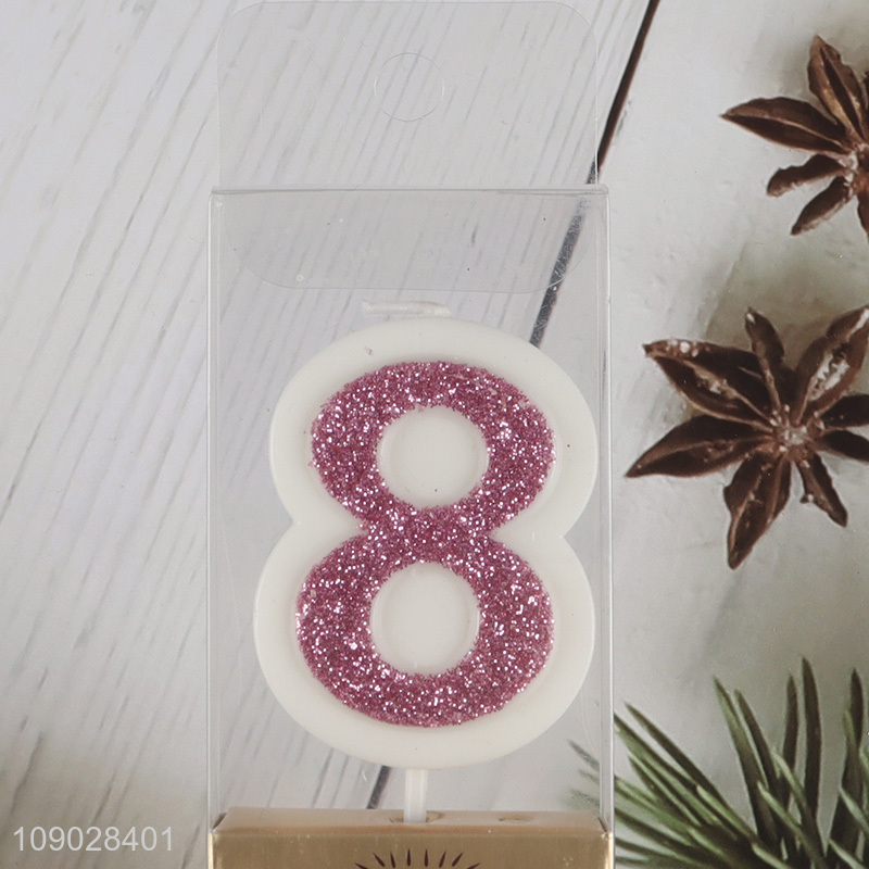 Low price decorative birthday cake candle number candle cupcake candle