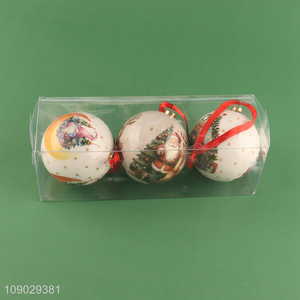 Hot selling 3pcs Christmas tree hanging ornaments Christmas ball set wholesale