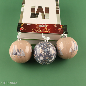 Best price 3pcs round Christmas tree hanging ornaments Christmas ball for decoration