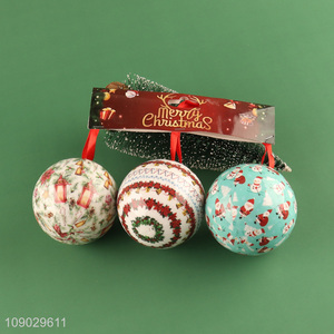 China supplier 3pcs round Christmas tree hanging ornaments Christmas ball set