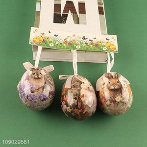 Low price 3pcs rabbit pattern home decor Easter decoration Easter egg set